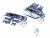 KIT CERNIERE PORTA SUPERIORE + INFERIORE ALTERNATIVA PER PASSEND FÜR BOSCH SIEMENS 12004051